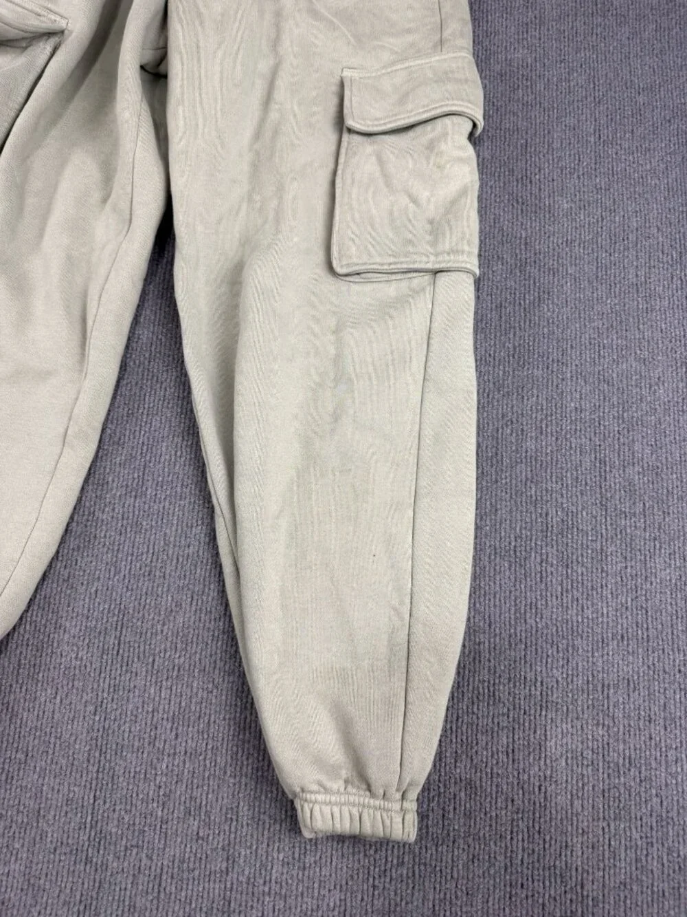 Abercrombie & Fitch Mens Cargo Joggers M Gray Elastic Waist Drawstring Pockets